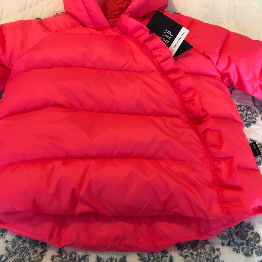 Baby Gap Pink Cold Control Max Coat Kimono 6-12M - Picture 4 of 11